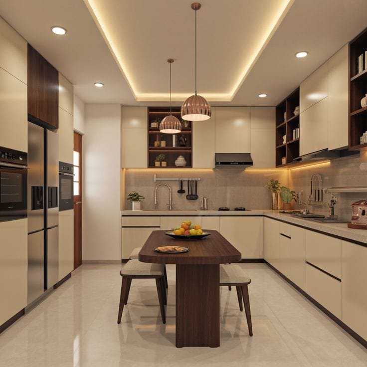 U shape kitchen
